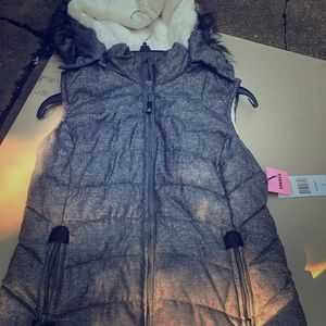 GreenTea Gray Puffer Vest